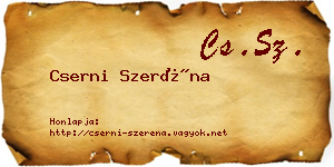 Cserni Szeréna névjegykártya
